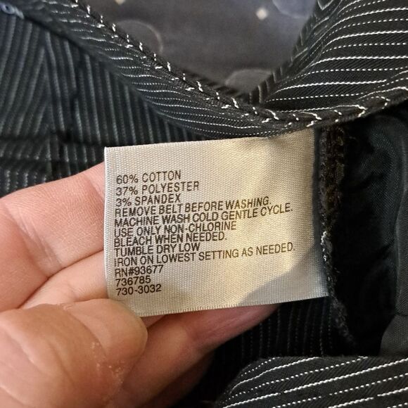 Worthington black pinstripe Modern fit bermuda shorts size 16 Petite - Picture 3 of 5